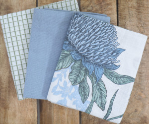 Set 3 Mirella Blue Waratahs Teatowels