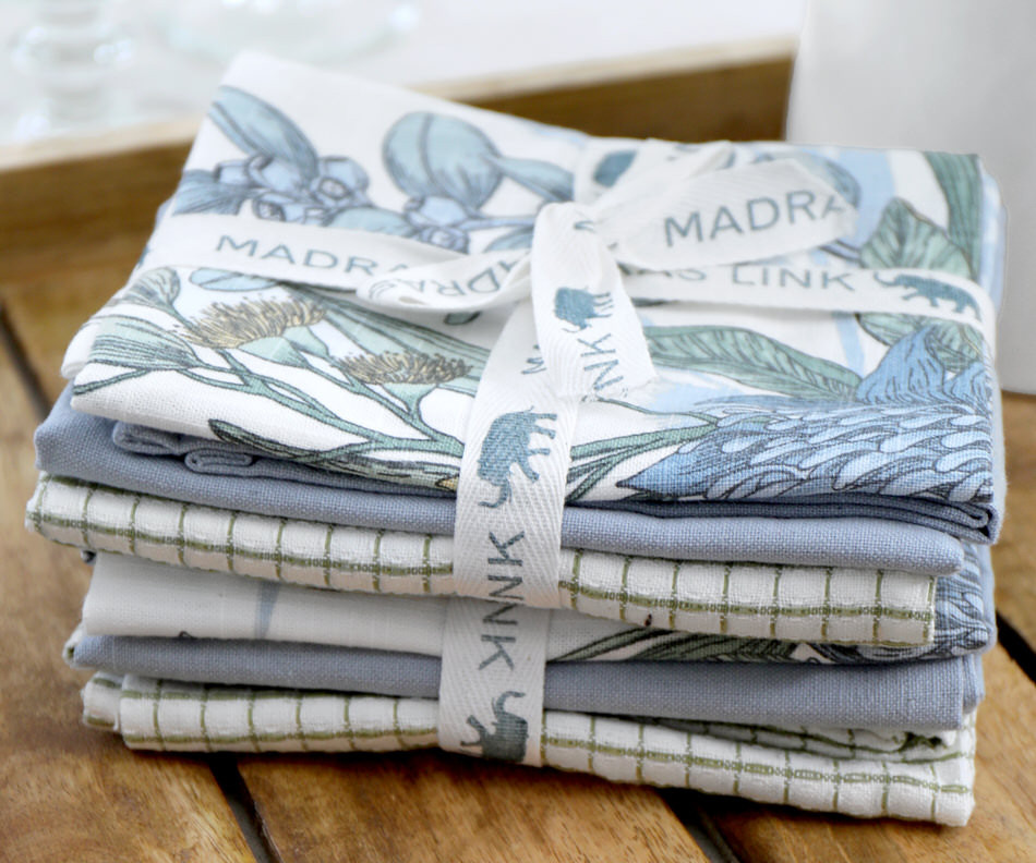 Set 3 Mirella Blue Waratahs Teatowels