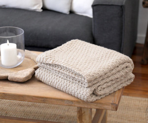 Jarah Oatmeal Throw Blanket