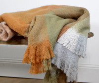 Strathmore Check Terracotta Throw Blanket
