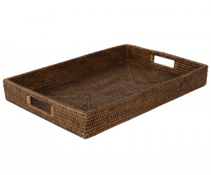 Langkawi Brown Rattan Tray - Large