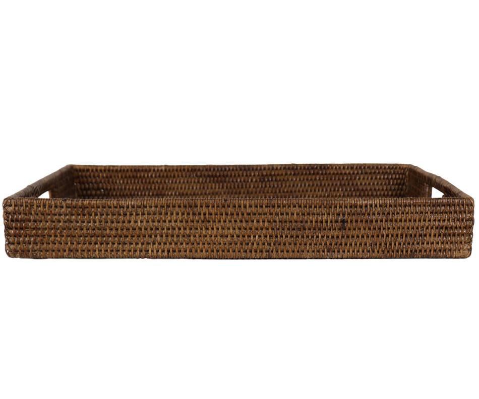 Langkawi Brown Rattan Tray - Large