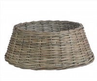 Rattan Christmas Tree Skirt - Antique Grey