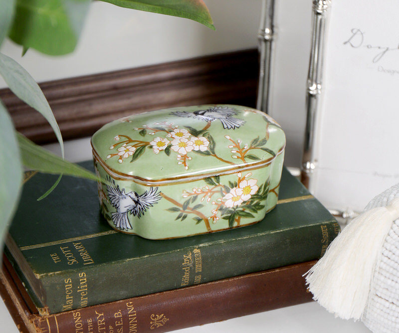 Morningside Green Blossom Trinket Box