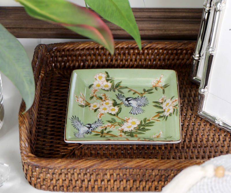 Morningside Green Blossom Trinket Dish