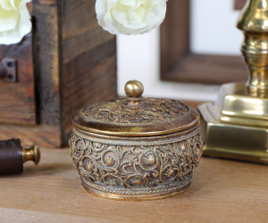 Alexandra Antique Gold Trinket Box