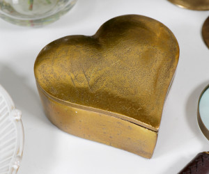 Amour Gold Heart Trinket Box