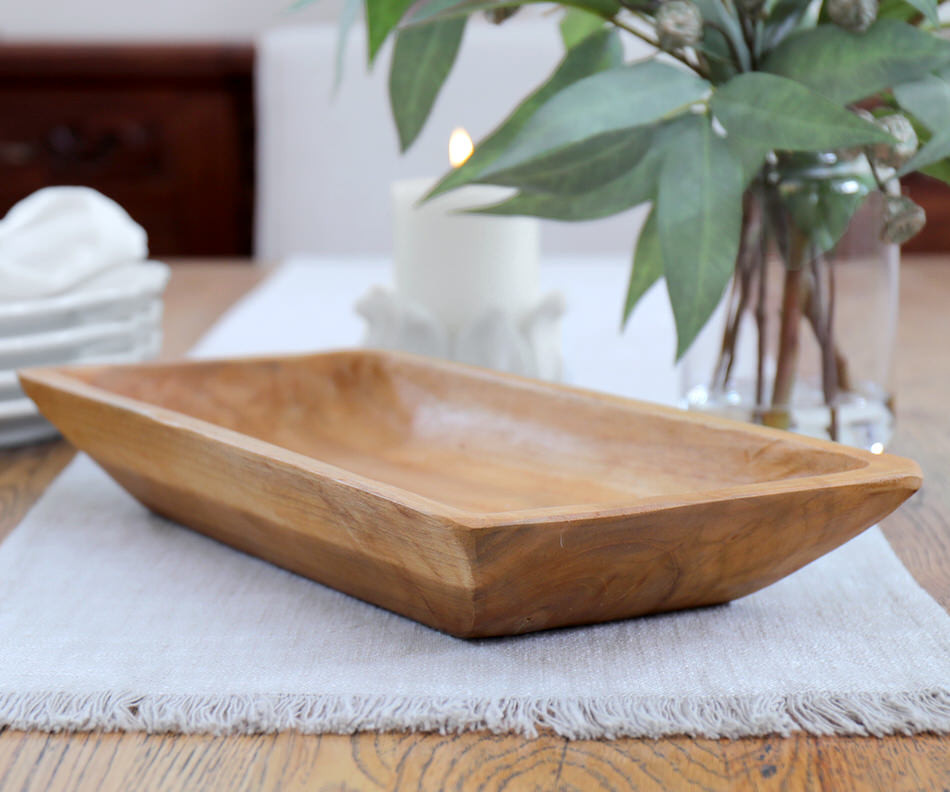 Lincoln Teak Wood Dish - Fruit Bowl