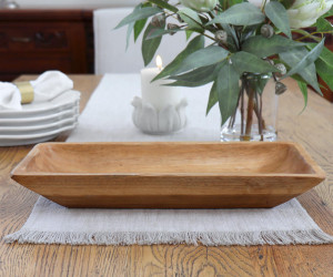 Lincoln Teak Wood Dish - Fruit Bowl