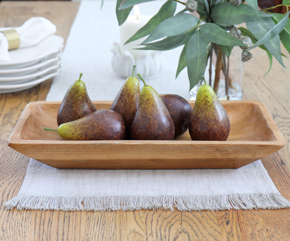 Lincoln Teak Wood Dish - Fruit Bowl