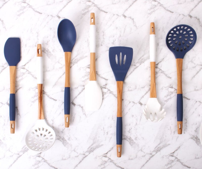 navy silicone utensils