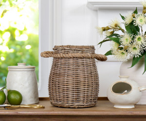 Breton Rattan Utensil Holder