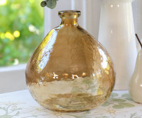 Large Madeira Glass Vase - Amber