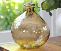 Small Madeira Glass Vase - Amber