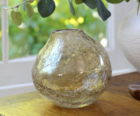 Malika Glass Bud Vase - Amber