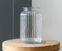 Tall Hudson Ribbed Glass Vase