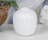 Medium Sidcup Fluted White Bud Vase