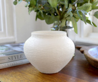 Alba Tapered White Pot Vase