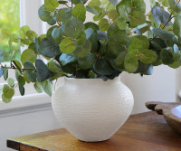 Alba Tapered White Pot Vase