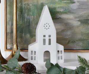 St Giles Porcelain Village Church Tealight