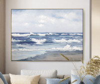 West Coast Waves Framed Canvas Painting