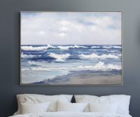 West Coast Waves Framed Canvas Painting