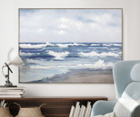 West Coast Waves Framed Canvas Painting