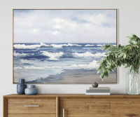 West Coast Waves Framed Canvas Painting