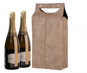 Harley Insulated Double Wine Bag - Latte