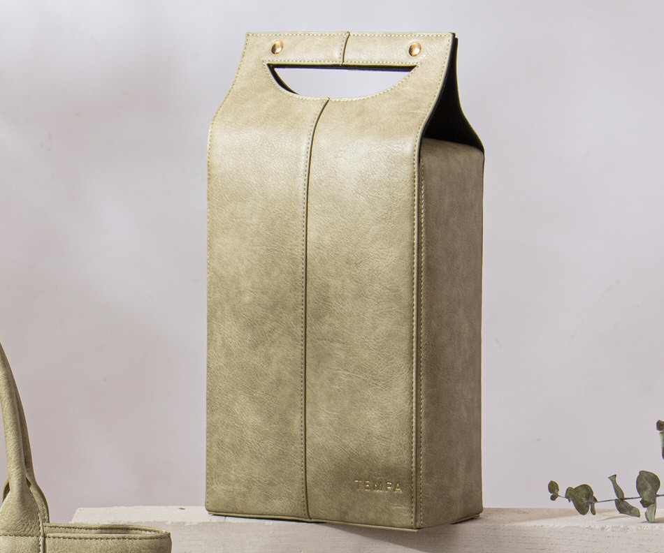 Harley Insulated Double Wine Bag - Sage Green