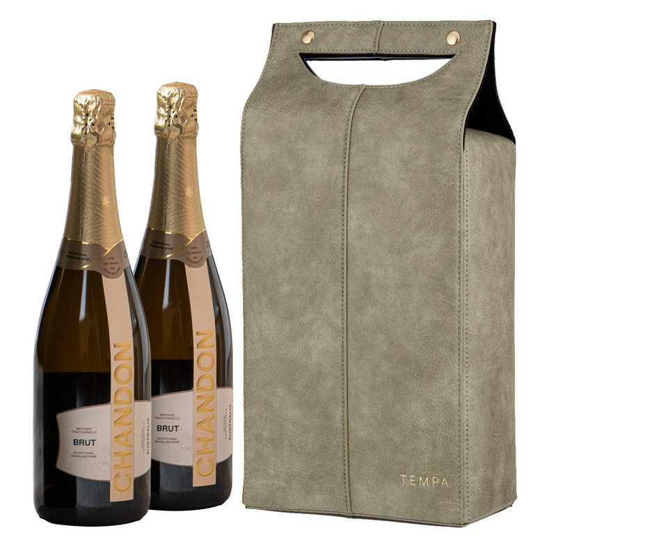 Harley Insulated Double Wine Bag - Sage Green