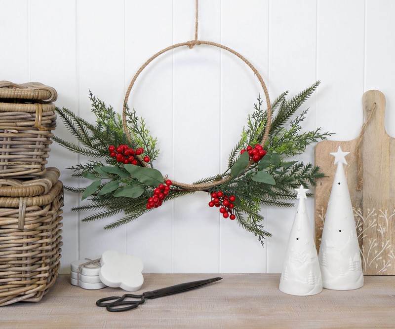 Heathfield Red Berry Hoop Wreath