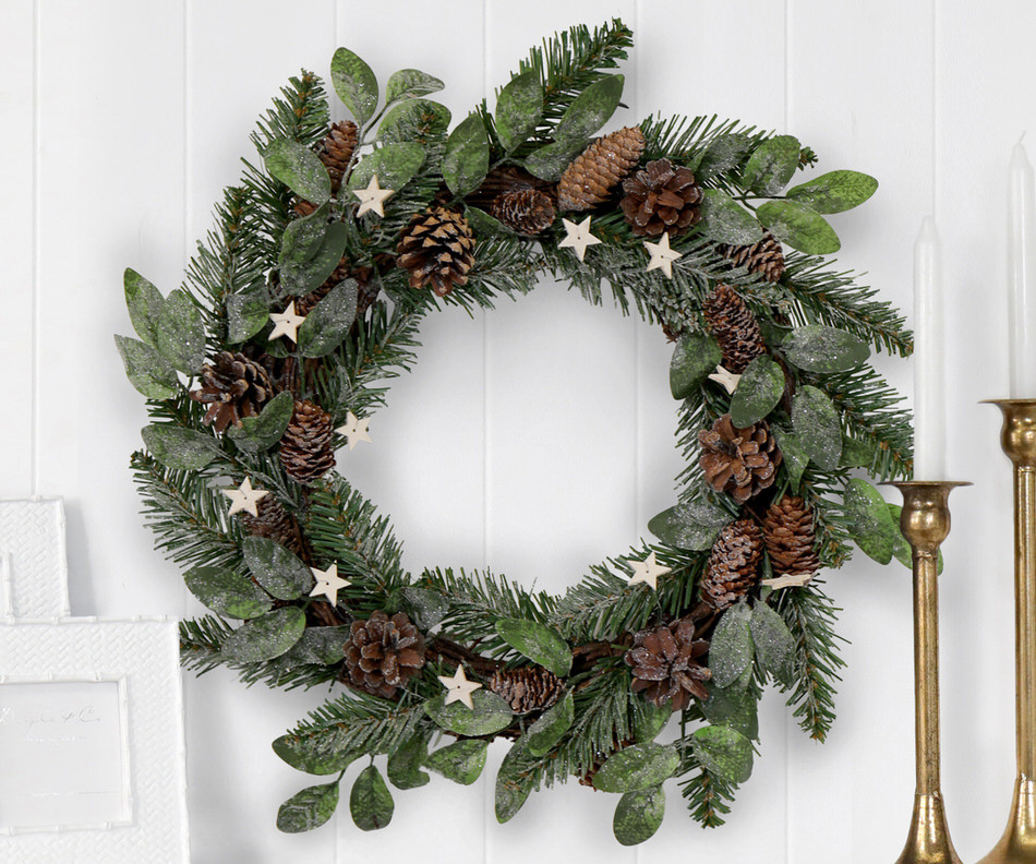 Woodland Pinecones Christmas Wreath 45cm